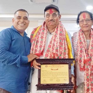 अर्जुनधारा नगरद्धारा साहित्यकार कृष्ण बराललाई रु.१०१००० राशिको दीर्घ साहित्य सम्मान समर्पण  