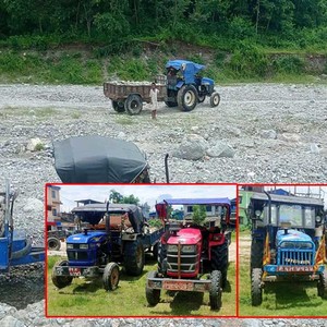 टिमाई खोलाबाट नदीजन्य पदार्थ उत्खनन् गर्ने ५ वटा ट्याक्टर नियन्त्रण 