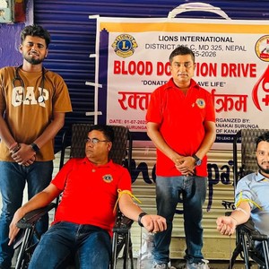 लायन्स लियो क्लब सुरुङ्गाद्वारा रक्तदान 