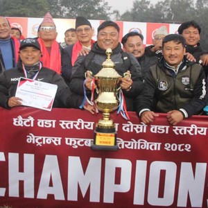 बिर्तामोड १० लाई वडास्तरीय फुटबलको उपाधि