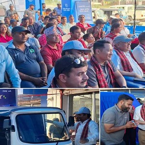 नेपालमै पहिलो पटक ‘टिभिएस किङ्ग एभी म्याक्स’ तीन पाङ्गे सवारी सहारा अटो चारपानेमा सार्जजनिक 
