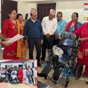 हल्दीबारीका ७१ जना अपाङ्गता भएका व्यक्तिहरूलाई सहायक सामाग्री वितरण