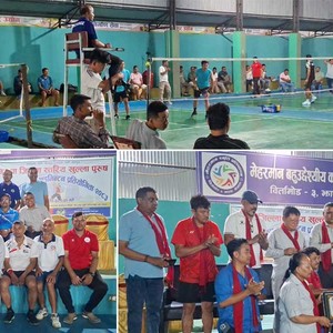  यी समुहले जिते झापा जिल्ला स्तरीय खुल्ला पुरुष प्रथम मेयरकप ब्याडमिटन प्रतियोगिताको उपाधि  