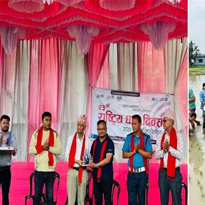 बिर्तामोडमा २३औँ राष्ट्रिय धान दिवस तथा रोपाइँ महोत्सव भव्य रूपमा सम्पन्न 