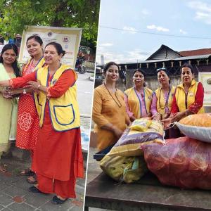  बिर्तामोड स्मार्ट लेडीद्धारा फलफूल तथा पानी साथै बालग्राममा आवश्यक सामाग्री वितरण